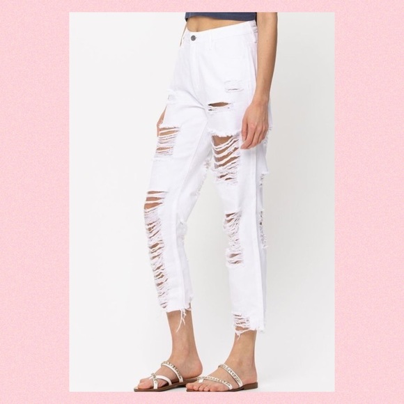 🔥CELLO🔥HIGH RISE DISTRESSED JEANS - Picture 4 of 4